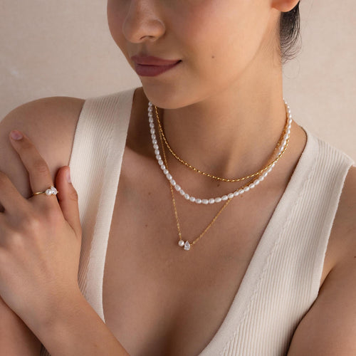 Pearl Diamond Necklace