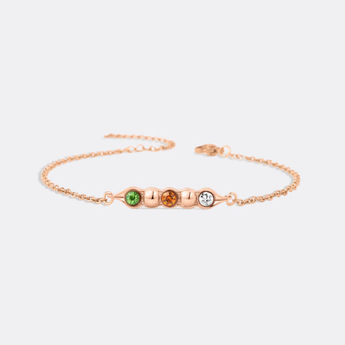 Peas in a Pod Birthstone Bracelet