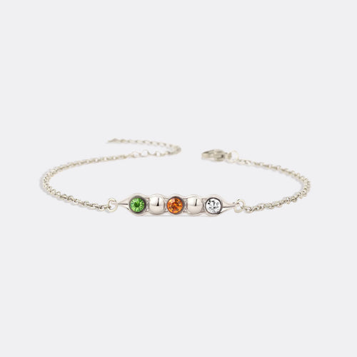 Peas in a Pod Birthstone Bracelet