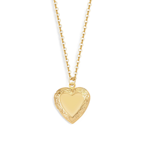 Personalized Heart Locket Necklace
