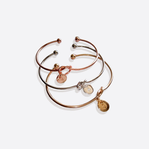 Personalized Tie the Knot Bracelet • Bridesmaid Gift Bracelet