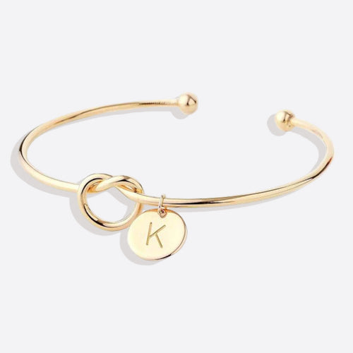 Personalized Tie the Knot Bracelet • Bridesmaid Gift Bracelet