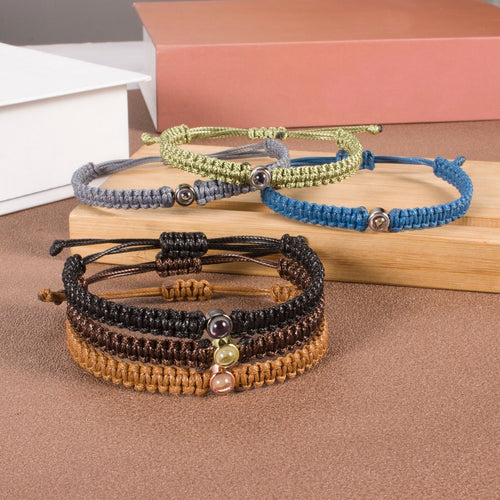 Personalized Braided Photo Bracelet