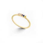 Personalized Dainty Birthstones Ring