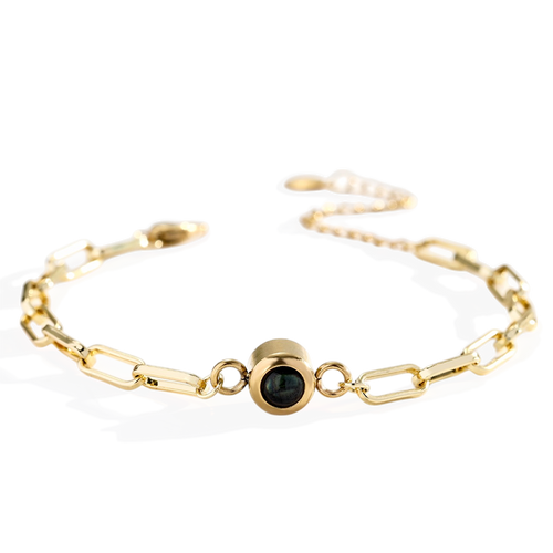 Photo Bracelet with Paperclip Chain