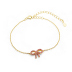 Pink Pave Bow Bracelet