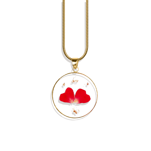 Pressed Birth Flower Necklace