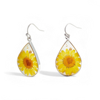 Pressed Birth Flower Earrings