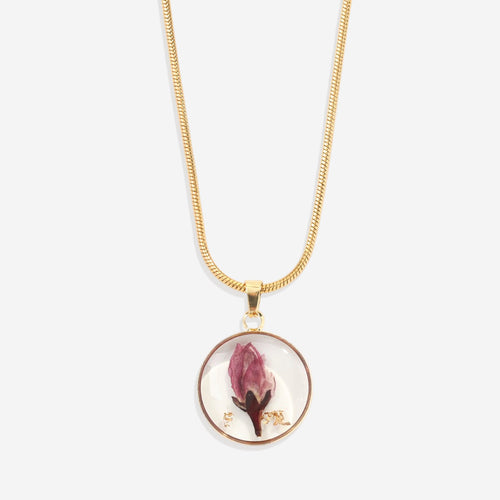 Pressed Birth Flower Necklace