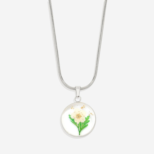 Pressed Birth Flower Necklace