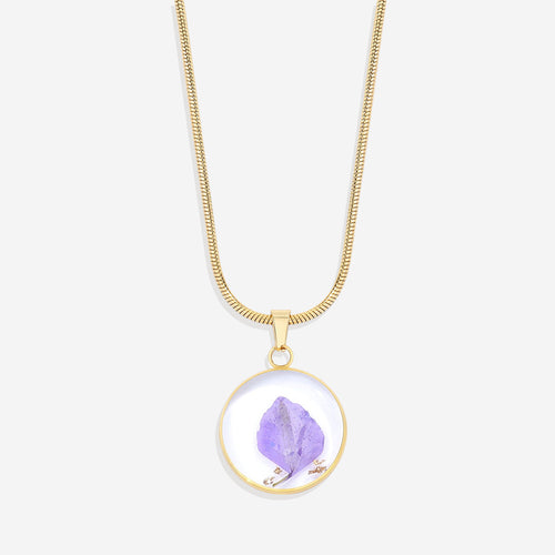 Pressed Birth Flower Necklace