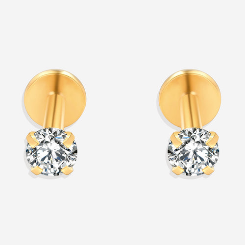 Crystal Sleeper Flatback Studs | 18g
