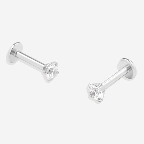 Crystal Sleeper Flatback Studs | 18g