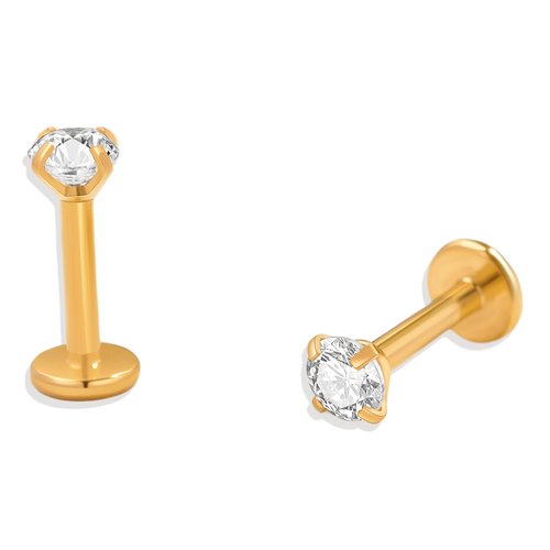 Crystal Sleeper Flatback Studs | 18g