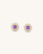 Amethyst Blossom Cluster Studs