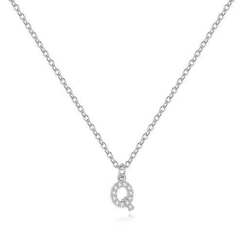 Pave Uppercase Initial Necklace