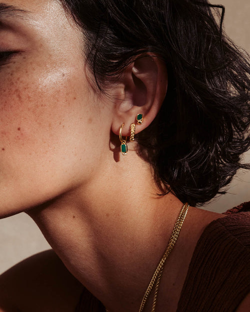 Yellow Gold Vermeil Strength Within Hoops