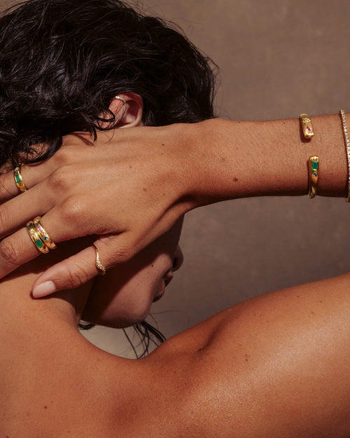 Yellow Gold Vermeil Connect to the Universe Ring