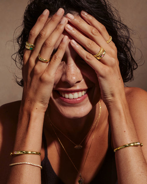 Yellow Gold Vermeil Connect to the Universe Cuff