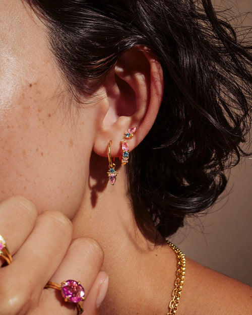 Yellow Gold Vermeil Cherished Connections Hoops