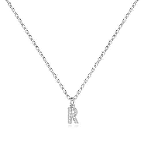 Pave Uppercase Initial Necklace