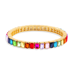 Rainbow Baguette Beaded Bracelet