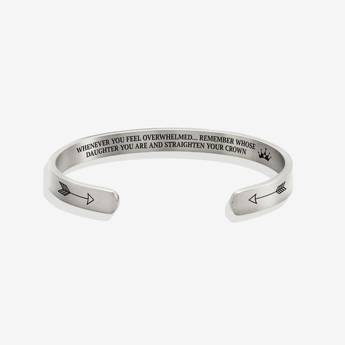 Remember Who You Are and Straighten Your Crown Personalizable Cuff Bracelet