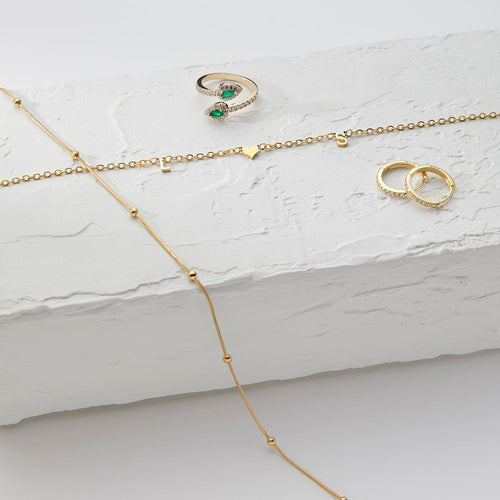 Pave Huggie Hoop Earrings