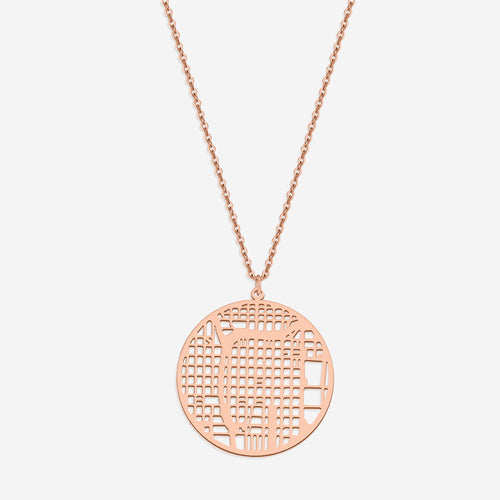 Custom Map Pendant Necklace