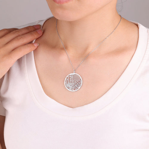 Custom Map Pendant Necklace