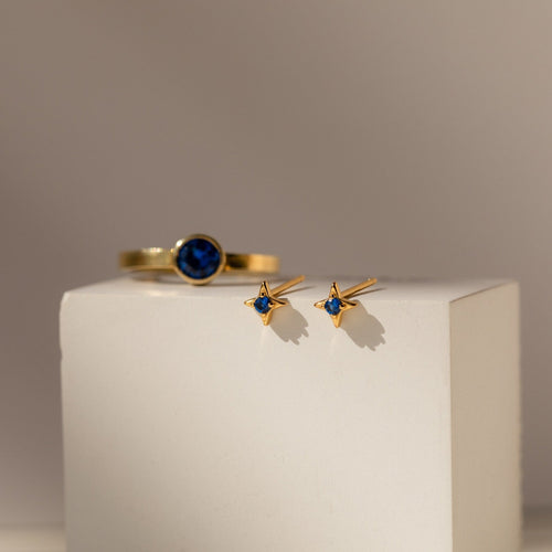 Sapphire Gemstone Stud Earrings