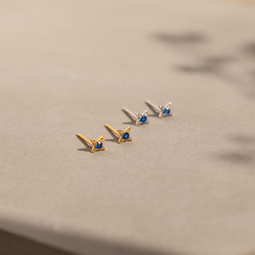 Sapphire Gemstone Stud Earrings
