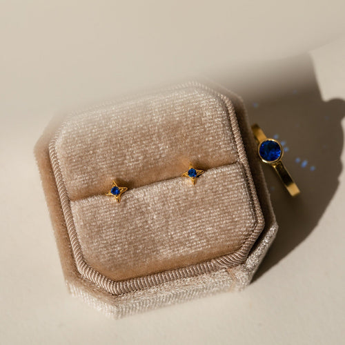 Sapphire Gemstone Stud Earrings