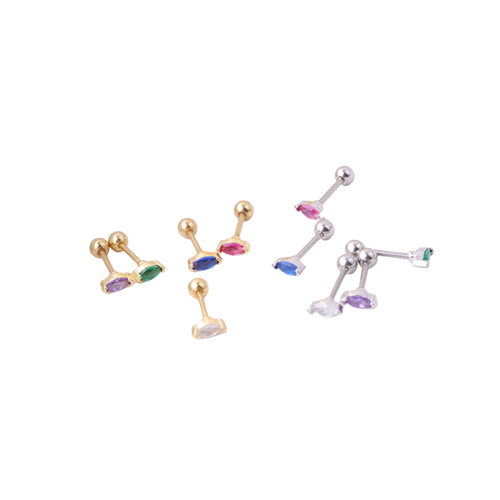 Marquis Gemstone Sleeper Stud Earrings