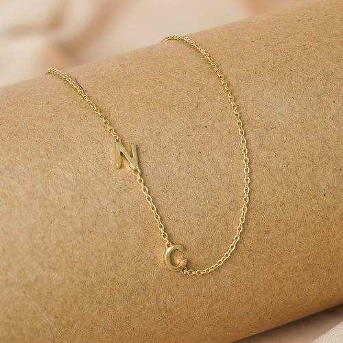 Sideways Initial Necklace