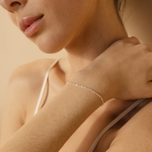 Delicate Singapore Twist Chain Bracelet