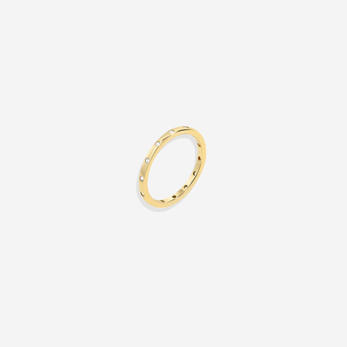 Bezel-Set Tiny Stacking Ring