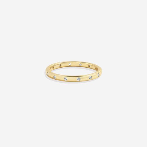 Bezel-Set Tiny Stacking Ring