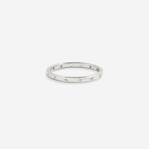 Bezel-Set Tiny Stacking Ring