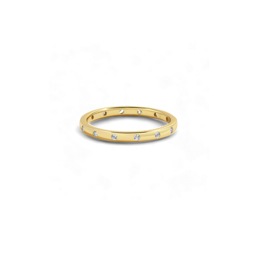 Bezel-Set Tiny Stacking Ring
