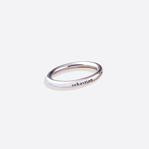 Stamped Stackable Name Ring