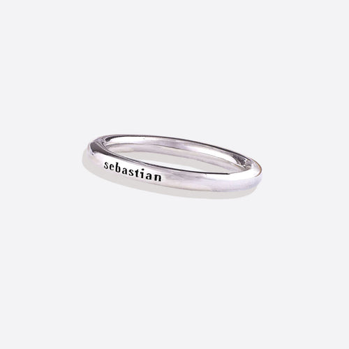 Stamped Stackable Name Ring