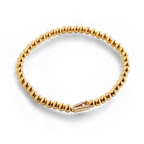 Stretch Diamond Initial Beaded Bracelet