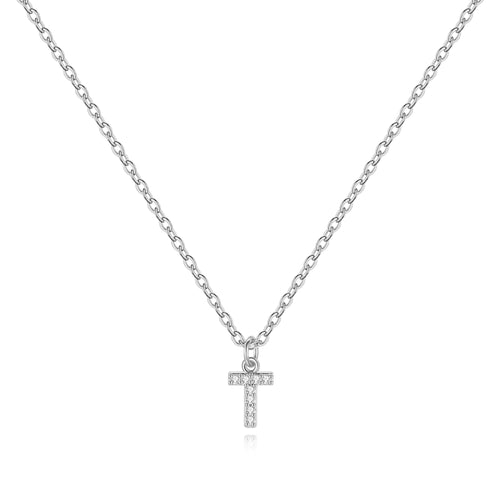 Pave Uppercase Initial Necklace