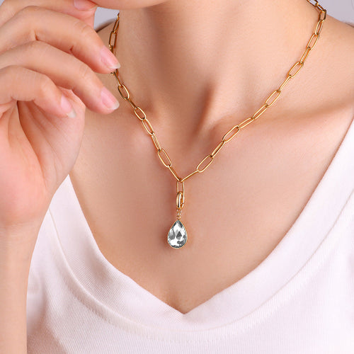 Teardrop Birthstone Charm