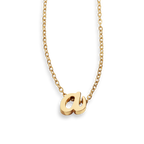 Tiny Script Initial Necklace