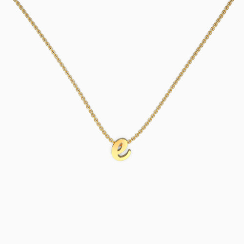 Tiny Script Initial Necklace