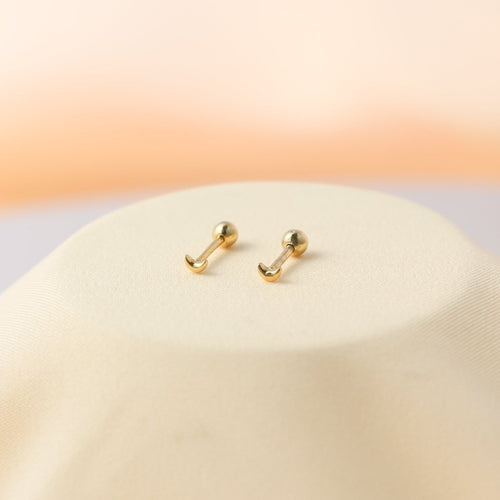 Tiny Moon & Star Studs