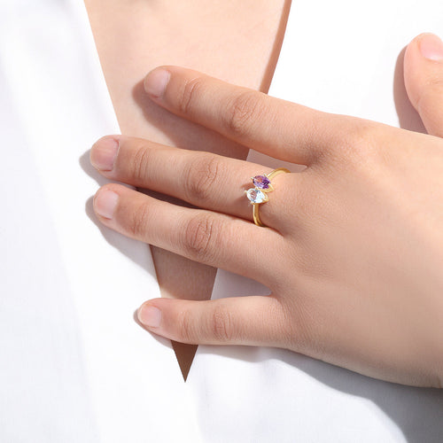 Birthstone Marquis-Cut Ring