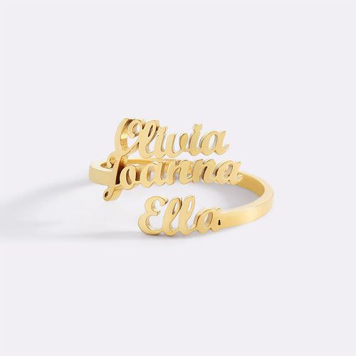 Triple Name Ring